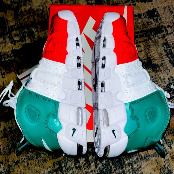 **SOLD** Nike Air More Uptempo 🇮🇹 (White/Red/Green), Men’s Size 14 - $290 - Picture 5 of 13